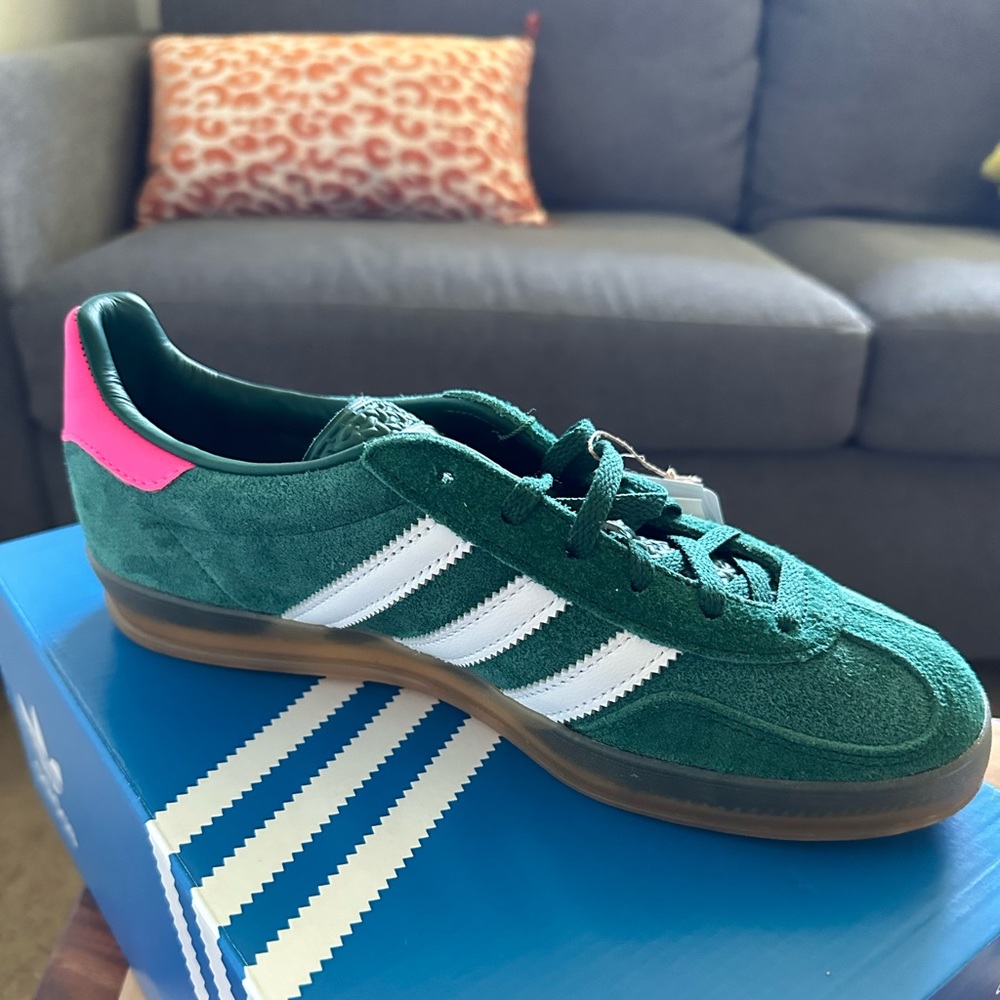 Adidas Gazelle Indoor- Green and Pink